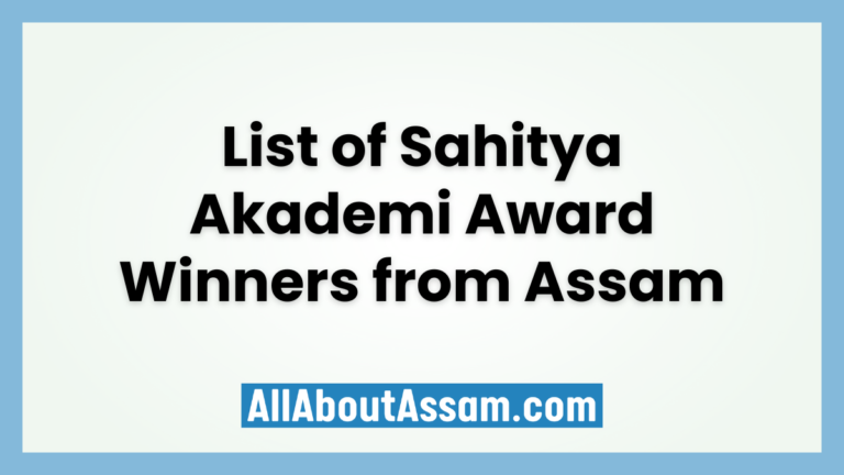 Featured image - List of Sahitya Akademi Award Winners from Assam